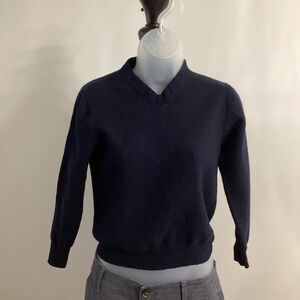 Garrett Scott Extra Fine Merino Wool Sweater Navy Blue – Ladies Medium